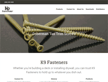 Tablet Screenshot of k9fasteners.com